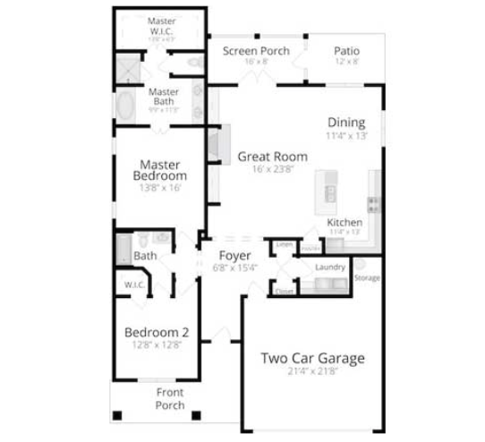 Lumpkin floor plan | Presbyterian Village Athens